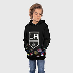 Толстовка-худи детская NHL Los Angeles Kings, цвет: 3D-черный — фото 2