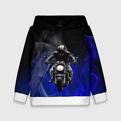 Толстовка-худи детская МОТОЦИКЛЫ, цвет: 3D-белый