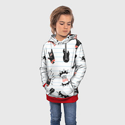 Толстовка-худи детская Ты рокер, цвет: 3D-красный — фото 2