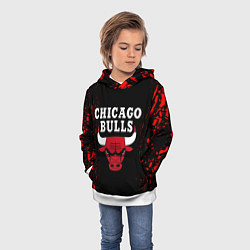 Толстовка-худи детская CHICAGO BULLS, цвет: 3D-белый — фото 2