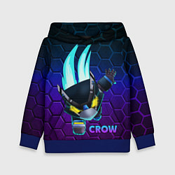 Толстовка-худи детская Brawl Stars CROW, цвет: 3D-синий