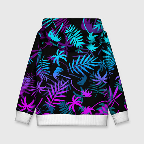 Детская толстовка ТРОПИЧЕСКИЕ ПАЛЬМЫ / 3D-Белый – фото 2