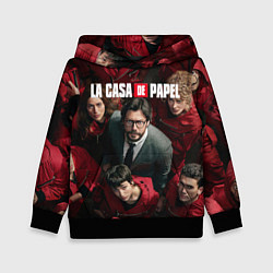 Толстовка-худи детская La Casa de Papel Z, цвет: 3D-черный