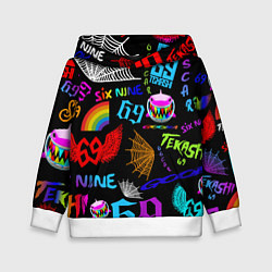 Толстовка-худи детская 6IX9INE, цвет: 3D-белый