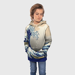 Толстовка-худи детская ЯПОНСКАЯ КАРТИНА, цвет: 3D-синий — фото 2