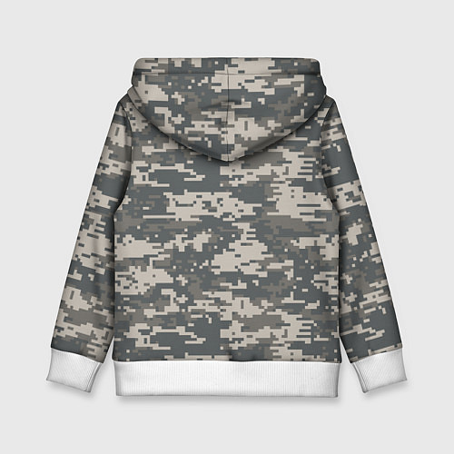 Детская толстовка Цифровой камуфляж / 3D-Белый – фото 2