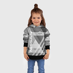 Толстовка-худи детская NISSAN, цвет: 3D-черный — фото 2