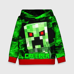 Толстовка-худи детская MINECRAFT CREEPER, цвет: 3D-красный