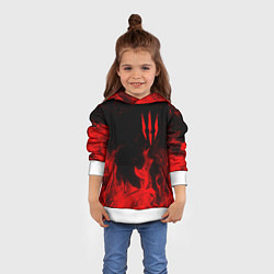 Толстовка-худи детская ВЕДЬМАК 3 ГЕРАЛЬТ КОГОТЬ, цвет: 3D-белый — фото 2