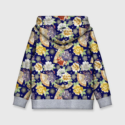 Детская толстовка Пионы Японии Summer Loves You / 3D-Меланж – фото 2