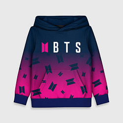 Толстовка-худи детская BTS БТС, цвет: 3D-синий