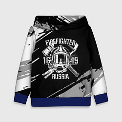 Толстовка-худи детская FIREFIGHTER 1649 RUSSIA цвета 3D-синий — фото 1