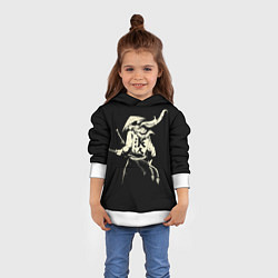 Толстовка-худи детская Самурай Z, цвет: 3D-белый — фото 2