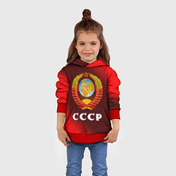 Толстовка-худи детская СССР USSR, цвет: 3D-красный — фото 2