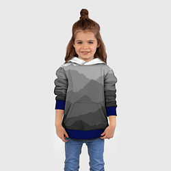 Толстовка-худи детская Горы, цвет: 3D-синий — фото 2