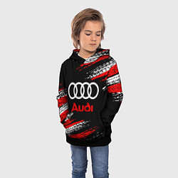 Толстовка-худи детская AUDI, цвет: 3D-черный — фото 2