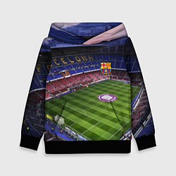 Толстовка-худи детская FC BARCELONA, цвет: 3D-черный