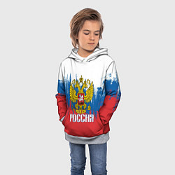 Толстовка-худи детская РОССИЯ ТРИКОЛОР, цвет: 3D-меланж — фото 2
