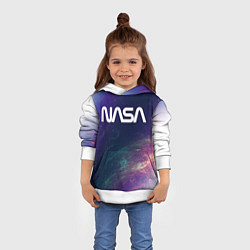Толстовка-худи детская NASA НАСА, цвет: 3D-белый — фото 2