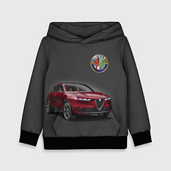 Толстовка-худи детская Alfa Romeo - Italy, цвет: 3D-черный