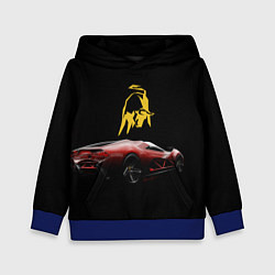 Толстовка-худи детская Lamborghini - motorsport, цвет: 3D-синий