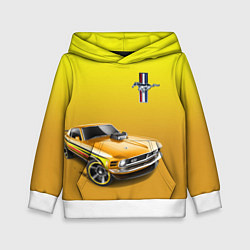 Толстовка-худи детская Ford mustang - motorsport, цвет: 3D-белый
