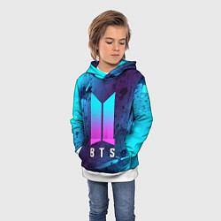 Толстовка-худи детская BTS БТС, цвет: 3D-белый — фото 2