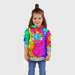 Толстовка-худи детская Fall Guys, цвет: 3D-меланж — фото 2