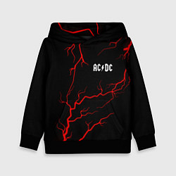 Толстовка-худи детская AC DС, цвет: 3D-черный