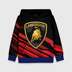 Толстовка-худи детская Lamborghini, цвет: 3D-синий