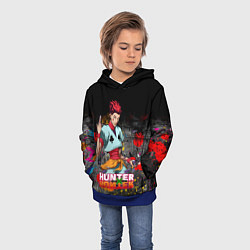 Толстовка-худи детская Хисока Hunter x Hunter, цвет: 3D-синий — фото 2