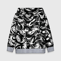 Толстовка-худи детская Tattoo BlackWhite, цвет: 3D-меланж