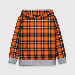 Толстовка-худи детская Шотландская клетка, цвет: 3D-меланж