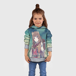 Толстовка-худи детская Рафталия, цвет: 3D-меланж — фото 2