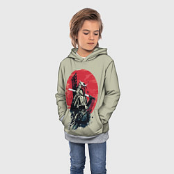 Толстовка-худи детская Samurai man, цвет: 3D-меланж — фото 2