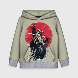Толстовка-худи детская Samurai man, цвет: 3D-меланж