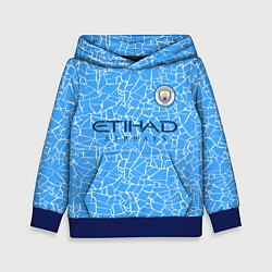 Толстовка-худи детская Manchester City 2021 Home Kit, цвет: 3D-синий