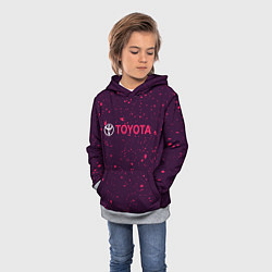Толстовка-худи детская TOYOTA ТОЙОТА, цвет: 3D-меланж — фото 2