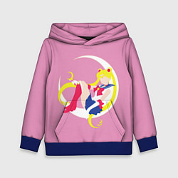 Толстовка-худи детская Сейлор мун, цвет: 3D-синий