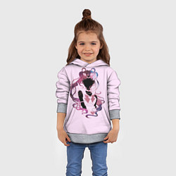Толстовка-худи детская Космическая Сейлор Мун, цвет: 3D-меланж — фото 2