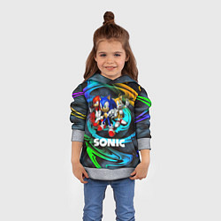 Толстовка-худи детская SONIC TRIO, цвет: 3D-меланж — фото 2