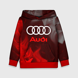 Толстовка-худи детская AUDI АУДИ, цвет: 3D-красный