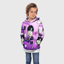 Толстовка-худи детская I purple you, цвет: 3D-белый — фото 2