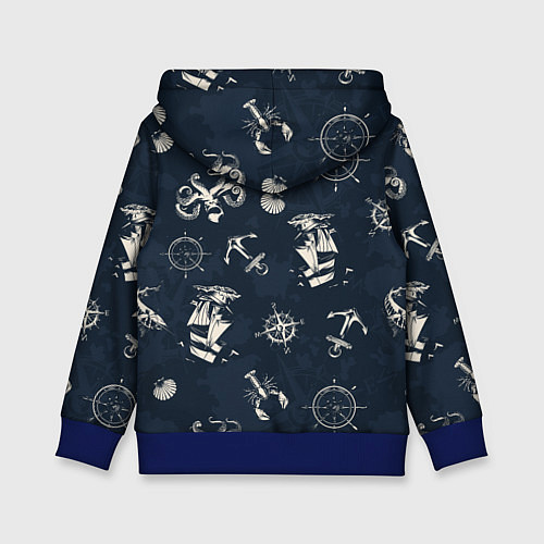 Детская толстовка Nautical art / 3D-Синий – фото 2