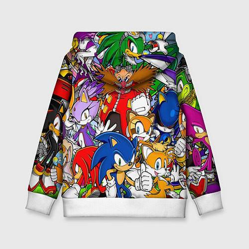 Детская толстовка Sonic / 3D-Белый – фото 2