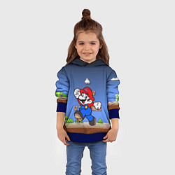 Толстовка-худи детская Mario, цвет: 3D-синий — фото 2