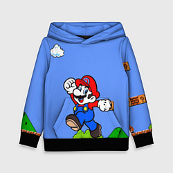 Толстовка-худи детская Mario, цвет: 3D-черный