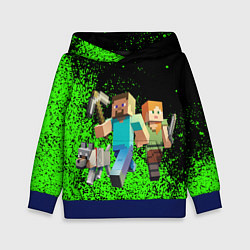 Толстовка-худи детская Minecraft, цвет: 3D-синий