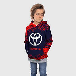 Толстовка-худи детская TOYOTA ТОЙОТА, цвет: 3D-меланж — фото 2