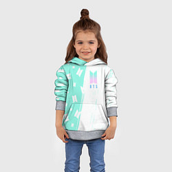 Толстовка-худи детская BTS БТС, цвет: 3D-меланж — фото 2
